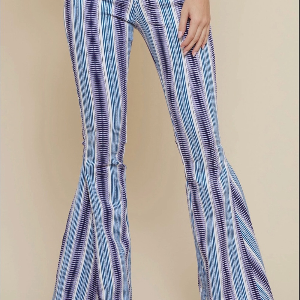Aztec Print Bellbottom Jeans